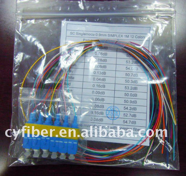 Tresse optique à plusieurs modes de fonctionnement de fibre de l'aqua LSZH du simplex OM3 50/125 0.9mm de FC/UPC