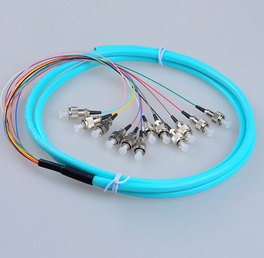 Tresse optique à plusieurs modes de fonctionnement de fibre de l'aqua LSZH du simplex OM3 50/125 0.9mm de FC/UPC