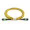 12 Cord Connector MPO / UPC LC / UPC Fiber Optic Patch Cord Yellow