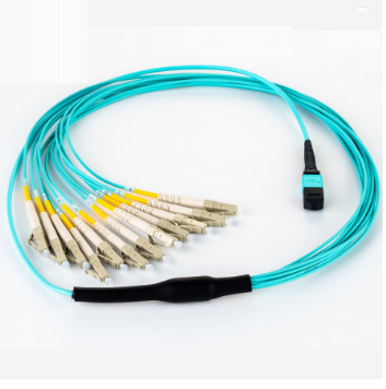 Aqua optique de corde de correction de fibre de corde du connecteur 8 de MPO-LC MPO