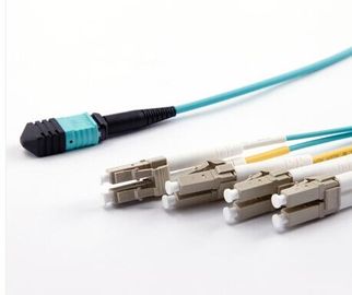 Aqua MPO/MTP Harness Cable OM3 50/125um Pre - terminated MTP/MPO to LC Fiber optic Jumpers