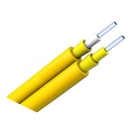 Câble à fibres optiques de fibre d'intérieur coaxiale de PVC/LSZH GJFJBV, Zipcord duplex léger jaune