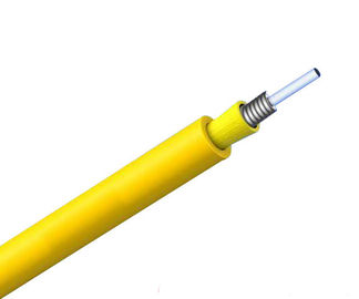 Câble à fibres optiques GJSJV de fibre d'intérieur blindée coaxiale jaune de la couleur GJSJV avec le tampon serré de 0.6mm