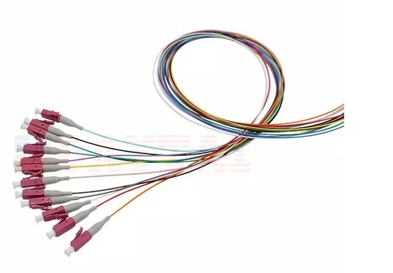 12 Core LC 0.9mm MM OM4 Fiber Optic Cable Pigtail