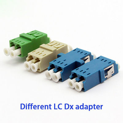 Le Sc dactylographient à fibre duplex de LC des adaptateurs de câble optique couleur de beige de vert bleu